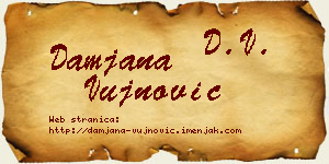 Damjana Vujnović vizit kartica